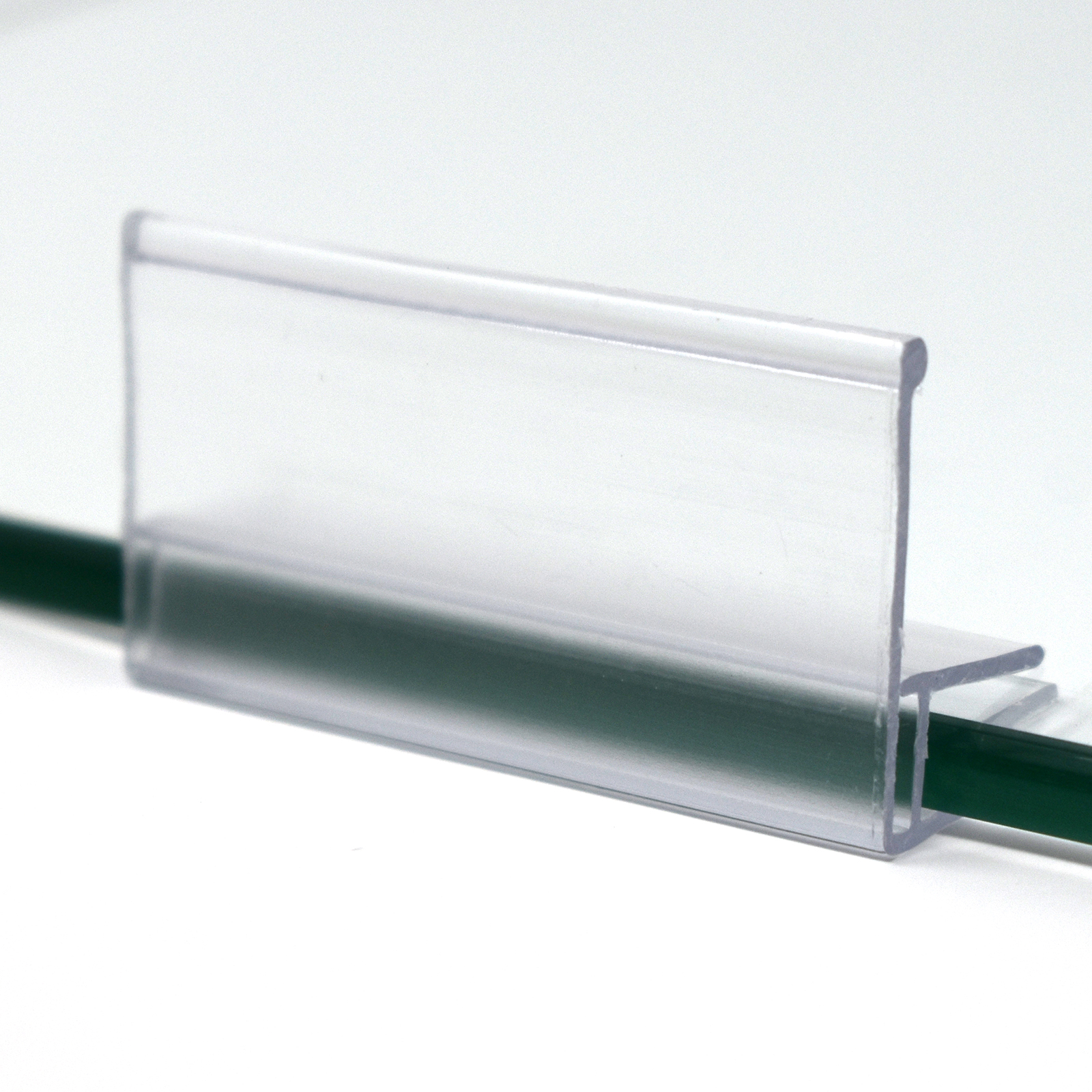 Glass Shelf Clip On Label Holder, 50 Pack Store Fixtures Direct