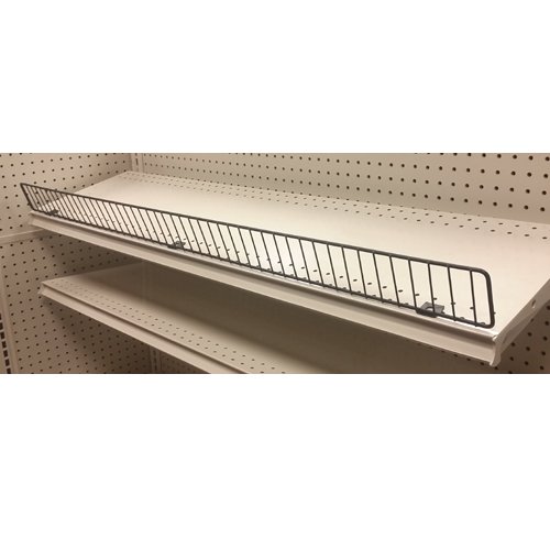 Clear Plastic Retail Shelf Divider Set For Pharmacy, Gondola, Wood 48W 3H