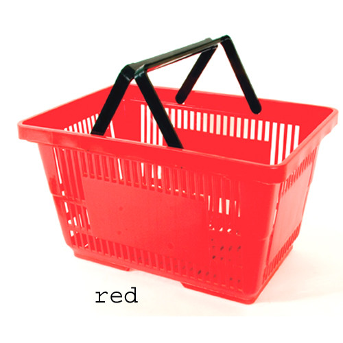 Store Shopping Baskets, Plastic Totes for Grocery, Convenience and Retail,  Medium Size, 18 L x 13 W x 9 H - Store Fixtures Direct