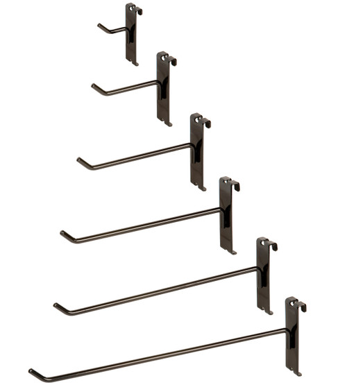 Black Peg Hooks for Grid Wall - 10