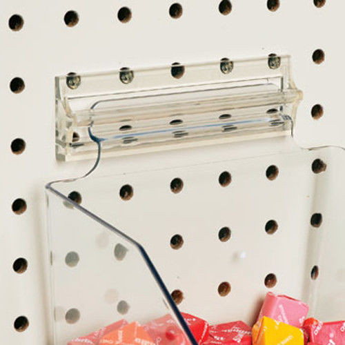 Slatwall to Pegboard Clear Acrylic Bin Adapters For Items with Slatwall