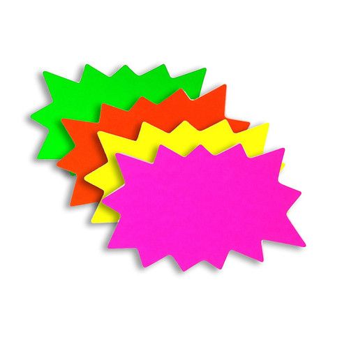 BLANK Solar Star Burst Sale Signs - 100 Pack - Store Fixtures Direct