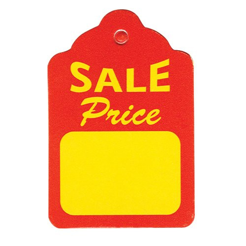 Sale Price Tags with String or Unstrung RED WHITE Large Small Retail Coupon
