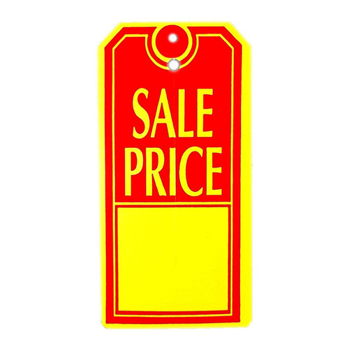Sale Price Tags Red White 1000 Retail Store Merchandise Tag 1 ¼” wide x 1  7/8” h