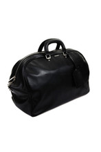 [Sample] Sodling, black leather duffle bag