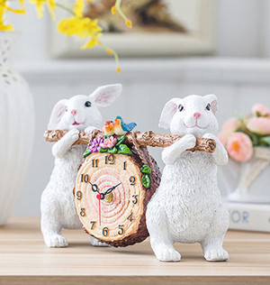 HWD28082018G Bunny / Bear Clock