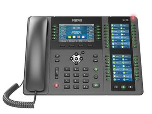 "SIP Console phone POE ,HD voice, Gigabit 20 SIP Lines HotSpot Management 4.3"" Color display + 2x3.5"" color screen, 3 ways Audio conference up to 106 DSS Keys, Support RJ9 headphone, EHS wireless headphone, Bluetooth, Wi-Fi via USB Dongle , single way video, PoE, without PSU"