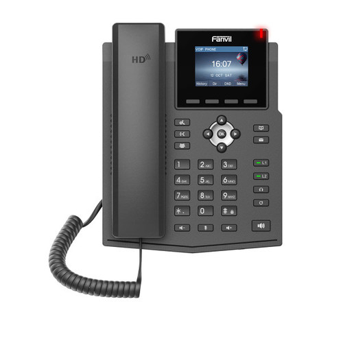 Fanvil X3SP Pro Entry level phone ​2.4""(240x320) Color Display 4 SIP Lines IPv4 & IPv6, PoE G.722, Opus, G.726, G.723 6-Party Aduio Conference"
