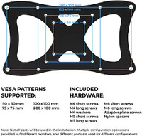 Converts VESA 100x100 to VESA 200x200