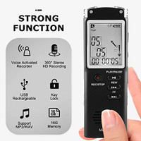 16GB Digital Voice Activated Recorder, Metatze Upgraded Mini Portable Voice Recorders with Playback Keys Lock Noise Reduction HD Sound Recorder Device for Meeting Lecture Presentation