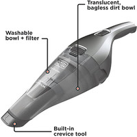  BLACK+DECKER 20V Hand Vacuum, Cordless, with Pivoting Nozzle,  Easy to Empty Dust Bowl, Washable Filter (BDH2000L) & 20V Max Handheld  Vacuum, Cordless, Grey (BDH2000PL) : Tools & Home Improvement