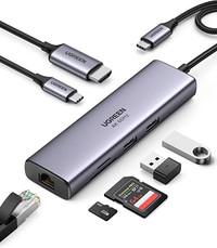 DockteckExpand 7-in-1 USB C Hub HDMI 4K 60Hz, 1Gbps Ethernet