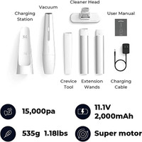 Bluefeel Handheld Cordless Lightweight Portable Vacuum Cleaner - High Power Suction 15000Pa | Innovative Home Car Office for Hair Dandruff Dust Crumbs Pollen Cleaning