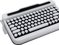Penna Bluetooth Keyboard with White Chrome Keycap(US Language) (Switch-Cherry Mx Brown, Pure White)