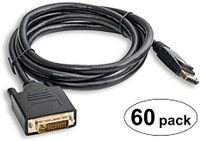 Cablelera DisplayPort to DVI Cable 6' 60 Pack Video Cable (ZPK049SI-60)