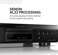 Denon DCD-600NE Compact CD Player in a Vibration-Resistant Design | 2 Channels | Pure Direct Mode | Pair with PMA-600NE for Enhanced Sound Quality | Black