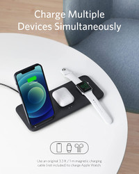Anker Wireless Charging Station, 333 Wireless Charger (3-in-1 Station) for iPhone 13, 13 Mini, 13 Pro, 13 Pro Max, 12, Galaxy S20, AirPods Pro, Apple Watch 1-6 (Watch Charging Cable Not Included)
