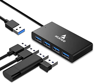  BYEASY USB Hub, USB 3.1 C to USB 3.0 Hub with 4 Ports and 2ft  Extended Cable, Ultra Slim Portable USB Splitter for MacBook, Mac Pro/Mini,  iMac, Ps4, PS5, Surface Pro,Flash