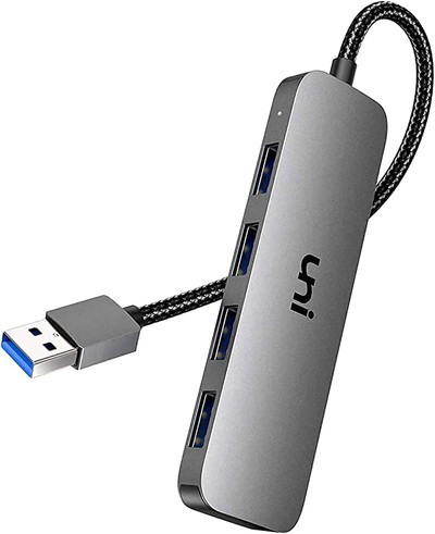 PS5 USB Hub, PS5 Extension USB Type C 3.1 High Speed Transmission Extender  with 4 USB + 1 USB Charging Port + 1 USB C Port Converter Splitter – Black