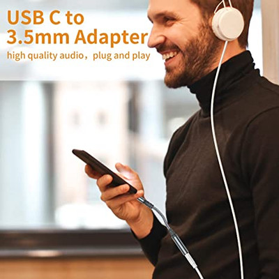 USB C to 3.5mm Audio Adapter, USB C to Aux Audio Dongle Cable Cord  Headphone Jack Compatible with Pixel 6 5 4 3 XL, Samsung Galaxy S21 S20  Ultra S10 S9 Plus