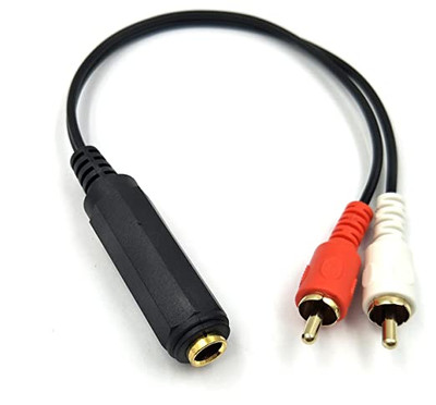 6.35 Mm To 2rca Cable, Rca Cable 6.35mm Male To 2 Rca Male Stereo Audio  Adapter Y Splitter Rca Cable