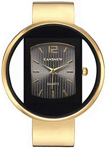 Gold Large Square Face Fashion Bracelet Women's Bangle Cuff Watch –  ShowTime Collection