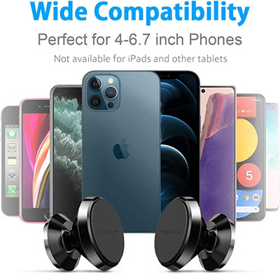 【2-Pack】Magnetic Phone Holder for car, [Strong Magnet] Magnetic Phone Mount  for Car [4 Plate] iPhone Magnetic car Phone Holder Mount for Cell Phone