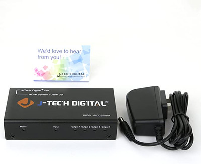 HDMI Splitter Supporting 1X4 Multi-Resolution Output - J-Tech Digital