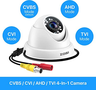 ZOSI 1080P HD 1920TVL Hybrid 4-in-1 TVI/CVI/AHD/960H CVBS CCTV Surveillance  Weatherproof Bullet Security Camera Outdoor Indoor,120ft Night Vision,For