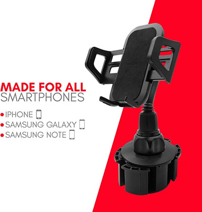 Macally Car Cup Holder Phone Mount [Upgraded Base], Adjustable