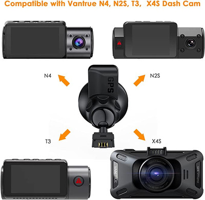Vantrue N4, N2S, X4S, N1 Pro(2023), T3 Dash Cam GPS Receiver Module Type C  USB Port Adhesive Mount for Windows and Mac 
