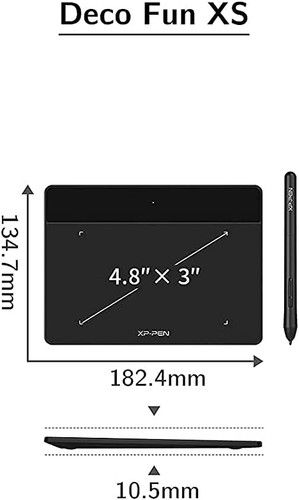 XPPEN Deco Fun XS Graphic Drawing Tablet 4x3 Inches Digital Sketch Pad OSU  Tablet for Digital Drawing Online Teachingfor Mac Windows Chrome Linux  Android OS Black  Blumaple LLP