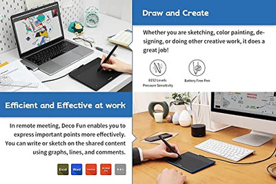 Buy XPPEN Deco Fun S Graphic Drawing 6x4 Inches Digital Sketch Pad OSU for  Digital Drawing OSU Online Teachingfor Mac Windows Chrome Linux Android  OS Black Online at desertcartINDIA