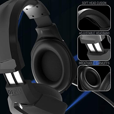 Orzly Gaming Headset for PC and Gaming Consoles PS5 PS4 Xbox Series X S Xbox ONE Nintendo Switch Google Stadia Stereo Sound Headphones with