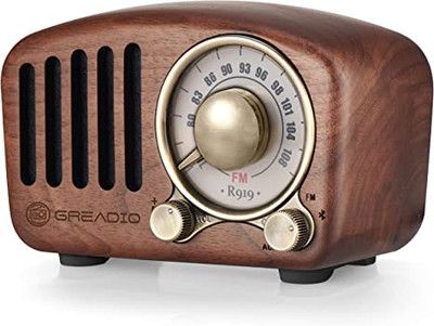 Vintage Radio Retro Bluetooth Speaker- Greadio Walnut Wooden FM Radio with  Old Fashioned Classic Style, Strong Bass Enhancement, Loud Volume, Bluetooth  4.2 Wireless Connection, TF Card & MP3 Player - Blumaple LLP