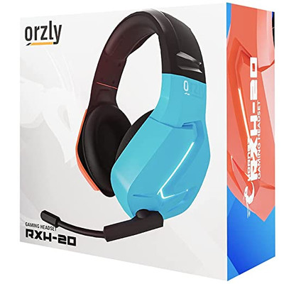 Orzly Gaming Headset with Mic Compatible for Nintendo Switch OLED Joycon Color Match Added Features Gaming Consoles PC Xbox ps4 ps5 MacBook Led Light