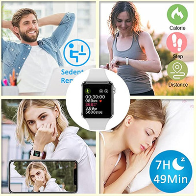 Reloj inteligente para teléfonos Android iOS Compatible iPhone Samsung,  Nanphn 1.75 Pantalla táctil Sport Smartwatch Fitness Activity Tracker Reloj  con llamada/SMS/Frecuencia Cardíaca/Podómetro para