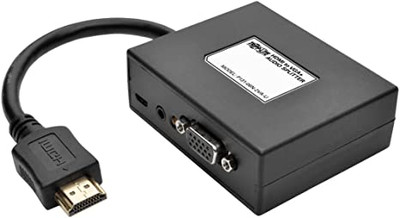 Tripp Lite 2-Port HDMI to VGA Splitter (M/2F), Audio/Video Adapter