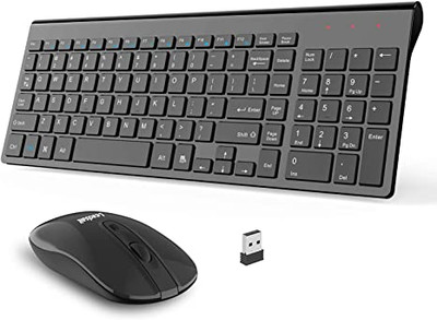 Wireless Keyboard Mouse Combo, cimetech Compact Full Size Wireless