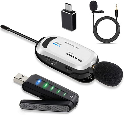 Nøgle skæg videnskabsmand Wireless Lapel Microphone for Computer, Alvoxcon USB lavalier Mic System  for MacBook, Android, PC, Laptop, Speaker, Zoom Meeting, Teacher  Podcasting, Vlog, YouTube, Conference, Vocal Recording, - Blumaple LLP