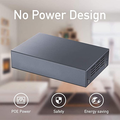 Cudy 4 Port Gigabit PoE Extender, 10/100/1000Mbps, 4 Channel PoE Repeater,  PoE Amplifier, PoE Booster, Wall-Mount, Comply with IEEE 802.3bt, 802.3at