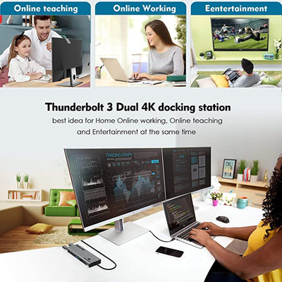 USB-C / Thunderbolt 3 Dock - 4K Dual DP - Thunderbolt Docking