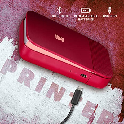 KODAK Smile Instant Digital Bluetooth Printer for iPhone & Android – Edit,  Print & Share 2x3 Zink Photos w/ Smile App (Red) - Blumaple LLP