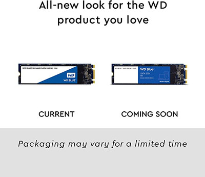 Western Digital 2TB WD Blue 3D NAND Internal PC SSD - SATA III 6 Gb/s, M.2  2280, Up to 560 MB/s - WDS200T2B0B