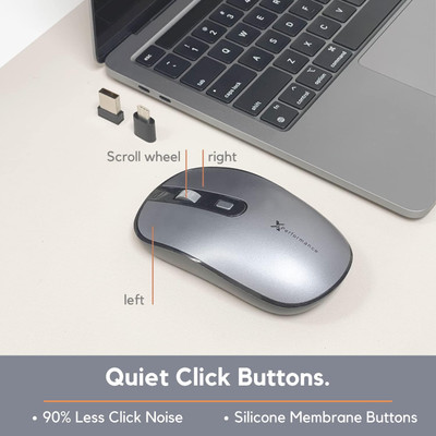 X9 Dual USB C Mouse Wireless with USB-A and Type C Receiver