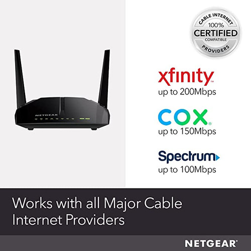 NETGEAR Cable Modem Wi-Fi Router Combo C6250 - Compatible with All