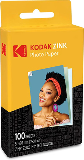 KODAK Printomatic Digital Instant Print Camera - Full Color Prints On ZINK  2x3 Sticky-Backed Photo Paper (Grey) Print Memories Instantly