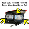1998-2002 Firebird Headlight Bezel GM Mounting Screw mounting location diagram