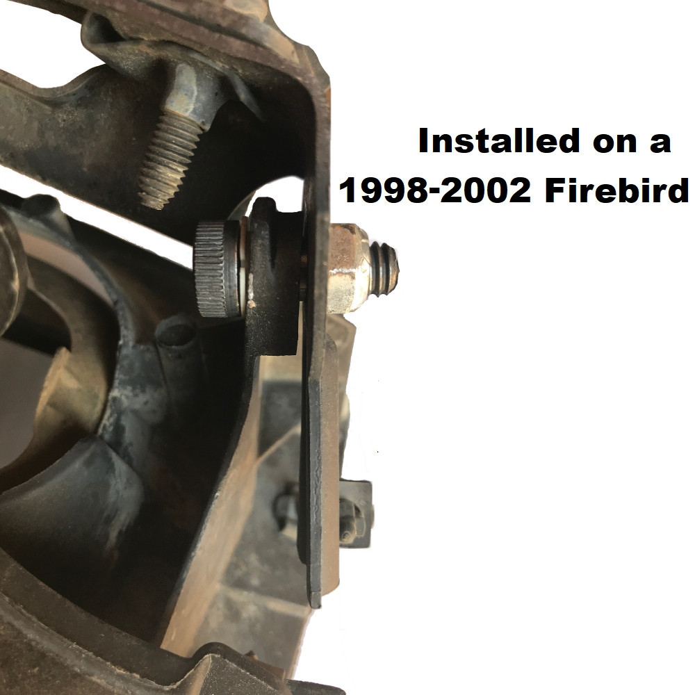 Firebird headlight assembly shoulder bolt and bushing installation example