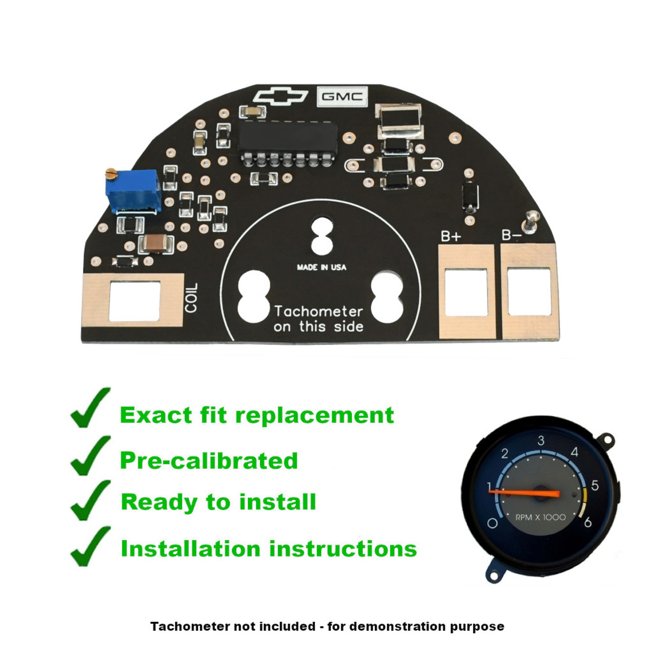 Monte Carlo, El Camino, Malibu, Caballero, Tachometer Circuit Board